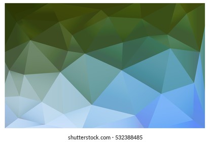 Light Blue Green Pattern. Seamless triangular template. Geometric sample. Repeating routine with triangle shapes. Seamless texture for your design. Pattern can be used for background.