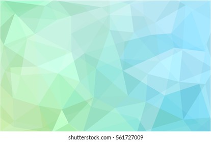 Light Blue Green Pattern. Seamless triangular template. Geometric sample. Repeating routine with triangle shapes. Seamless texture for your design. Pattern can be used for background.