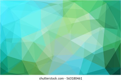 Light Blue Green Pattern. Seamless triangular template. Geometric sample. Repeating routine with triangle shapes. Seamless texture for your design. Pattern can be used for background.