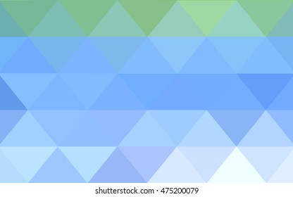 Light blue, green polygon abstract pattern. Creative illustration in halftone style with gradient. The completely new template can be used for your brand book.