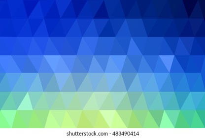 Light blue, green polygon abstract pattern. Brand-new colored illustration in blurry style with gradient. A completely new design for your business.