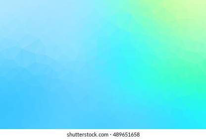 Light blue, green polygon abstract pattern. An elegant bright illustration with gradient. Brand-new design for your business.