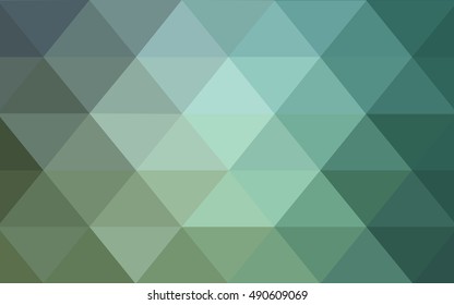 Light blue, green polygon abstract background. An elegant bright illustration with gradient. The best triangular design for your business.