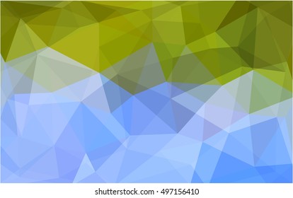 Light blue, green polygon abstract template. Shining colored illustration in a brand-new style. A completely new template for your business design.
