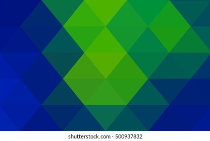 Light blue, green polygon abstract pattern. Creative illustration in halftone style with gradient. The completely new template can be used for your brand book.