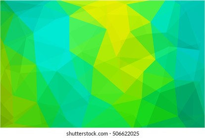 Light blue, green polygon abstract background. An elegant bright illustration with gradient. Brand-new style for your business design.