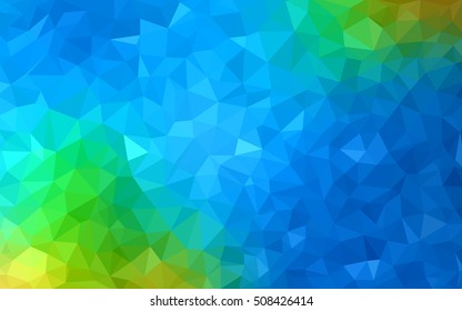 Light blue, green polygon abstract template. Modern geometrical abstract illustration with gradient. A completely new template for your business design.