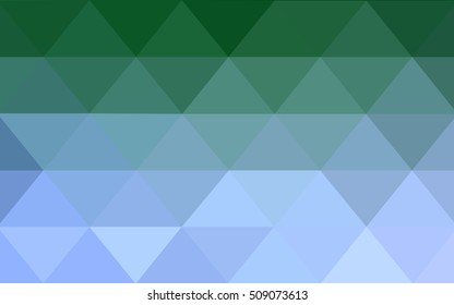 Light blue, green polygon abstract background. Colorful abstract illustration with gradient. The best triangular design for your business.