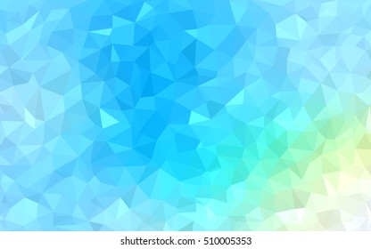 Light blue, green polygon abstract background. Glitter abstract illustration with an elegant design. The template can be used as a background for cell phones.