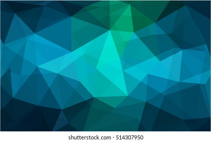 Light blue, green polygon abstract background. Brand-new colored illustration in blurry style with gradient. The template can be used as a background for cell phones.