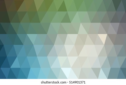 Light blue, green polygon abstract background. A vague abstract illustration with gradient. Triangular pattern for your business design.