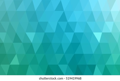 Light blue, green polygon abstract pattern. Shining illustration, which consist of triangles. The template can be used as a background for cell phones.