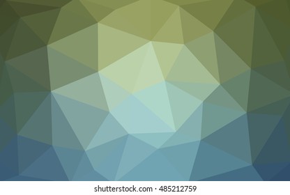 Light blue, green polygonal illustration, which consist of triangles. Triangular design for your business. Geometric background in Origami style with gradient.