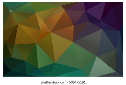 Light Blue Green polygonal illustration, which consist of triangles. Triangular pattern for your business design. Geometric background in Origami style with gradient. 