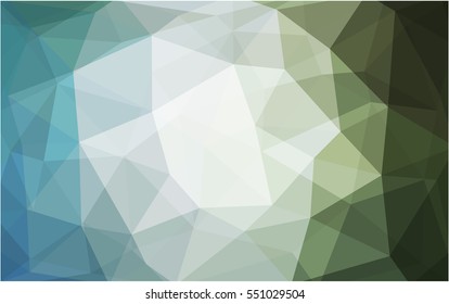 Light Blue Green polygonal illustration, which consist of triangles. Triangular pattern for your business design. Geometric background in Origami style with gradient. 