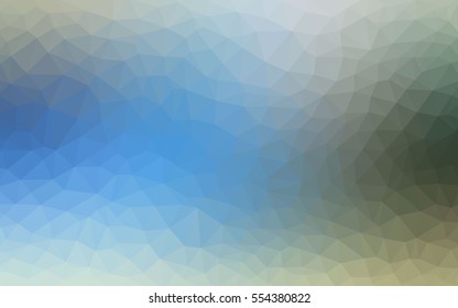 Light Blue Green polygonal illustration, which consist of triangles. Triangular pattern for your business design. Geometric background in Origami style with gradient. 