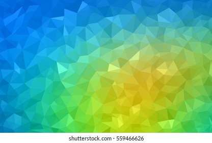 Light Blue Green polygonal illustration, which consist of triangles. Triangular design for your business. Creative geometric background in Origami style with gradient