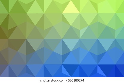 Light Blue Green polygonal illustration, which consist of triangles. Triangular pattern for your business design. Geometric background in Origami style with gradient. 