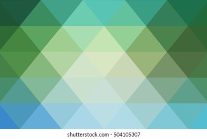 Light blue, green polygonal pattern. An elegant bright illustration with gradient. A new texture for your design.