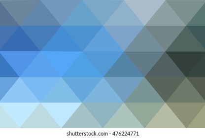 Light blue, green polygonal template. Colorful illustration in abstract style with gradient. Triangular pattern for your business design.