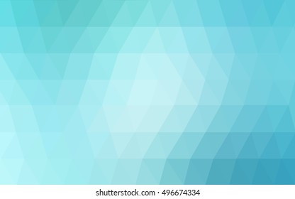 Light blue, green polygonal template. Creative geometric illustration in Origami style with gradient. A completely new template for your business design.