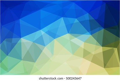 Light blue, green polygonal template. Modern geometrical abstract illustration with gradient. A completely new design for your business.