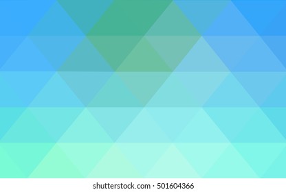 Light blue, green polygonal template. Shining colored illustration in a brand-new style. Brand-new style for your business design.