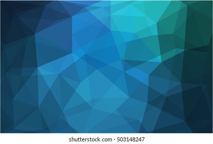 Light blue, green polygonal template. Glitter abstract illustration with an elegant design. The template can be used as a background for cell phones.