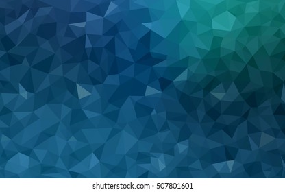 Light blue, green polygonal template. Glitter abstract illustration with an elegant design. The template can be used as a background for cell phones.