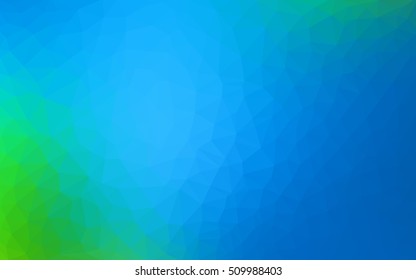 Light blue, green polygonal template. Glitter abstract illustration with an elegant design. The template can be used as a background for cell phones.
