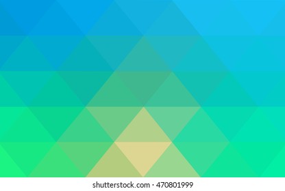 Light blue, green triangle mosaic background. A completely new color illustration in a vague style. The completely new template can be used for your brand book.