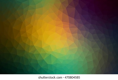 Light blue, green triangle mosaic template. Geometric illustration in Origami style with gradient.  A completely new design for your business.