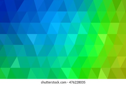 Light blue, green triangle mosaic background. A vague abstract illustration with gradient. The completely new template can be used for your brand book.