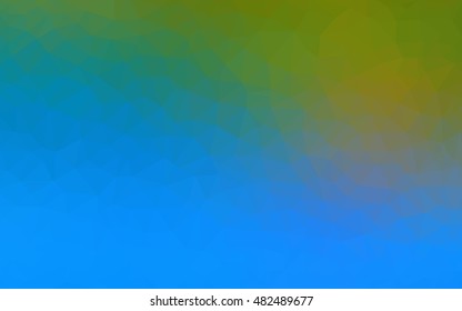 Light blue, green triangle mosaic pattern. Colorful illustration in abstract style with gradient. Triangular pattern for your business design.