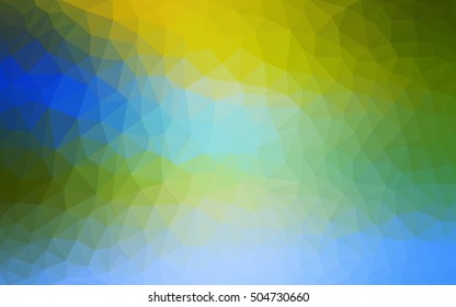 Light blue, green triangle mosaic template. Shining illustration, which consist of triangles. A completely new design for your business.