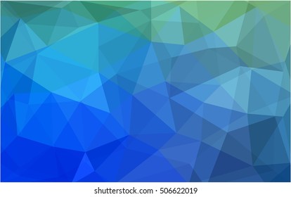 Light blue, green triangle mosaic template. Glitter abstract illustration with an elegant design. The completely new template can be used for your brand book.