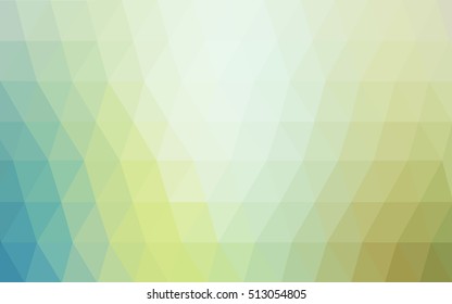 Light blue, green triangle mosaic background. Modern geometrical abstract illustration with gradient. Brand-new design for your business.