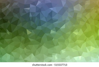 Light blue, green triangle mosaic template. Shining illustration, which consist of triangles. A completely new design for your business.