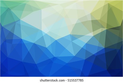 Light blue, green triangle mosaic pattern. Modern geometrical abstract illustration with gradient. Brand-new design for your business.