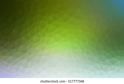 Light blue, green triangle mosaic background. Modern geometrical abstract illustration with gradient. Triangular pattern for your business design.