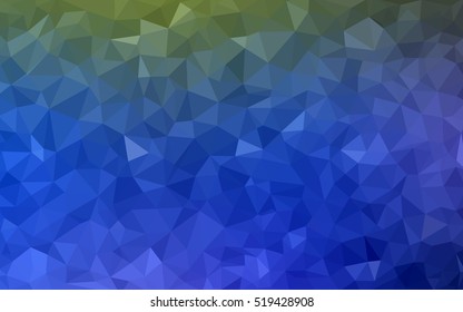 Light blue, green triangle mosaic template. Shining illustration, which consist of triangles. The completely new template can be used for your brand book.