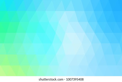 Light Blue, Green vector abstract textured polygonal background. Blurry triangle design. Pattern can be used for background.