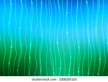 Light Blue, Green vector abstract doodle background. Doodles on blurred abstract background with gradient. The pattern can be used for coloring books and pages for kids.