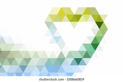 Light Blue, Green vector abstract polygonal background. A vague abstract illustration with gradient. The polygonal design can be used for your web site.