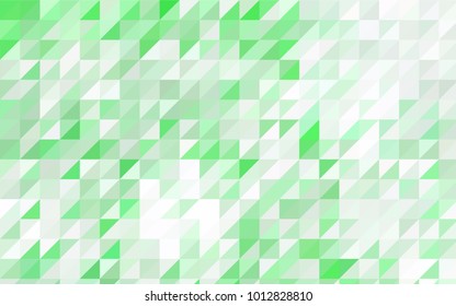 Light Blue, Green vector abstract colorful background, which consist of triangles. Pattern with colored triangles on white background.