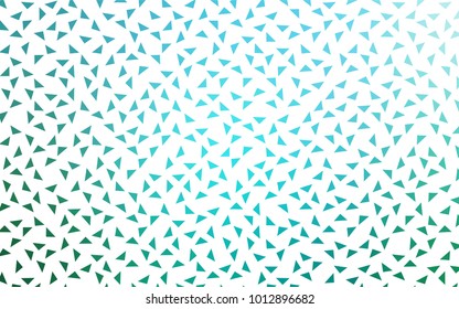 Light Blue, Green vector abstract colorful background, which consist of triangles. Pattern with colored triangles on white background.
