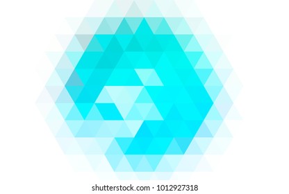 Light Blue, Green vector abstract mosaic background. Creative illustration in halftone style with gradient. The textured pattern can be used for background.