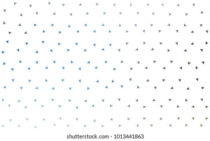 Light Blue, Green vector abstract colorful background, which consist of triangles. Pattern with colored triangles on white background.