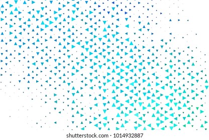 Light Blue, Green vector abstract colorful background, which consist of triangles. Pattern with colored triangles on white background.