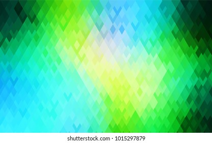 Light Blue, Green vector abstract textured polygonal background. Blurry rectangular design. The pattern with repeating rectangles can be used for background.